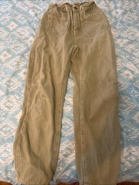 Casual Utility High-Waist Pants in Olive